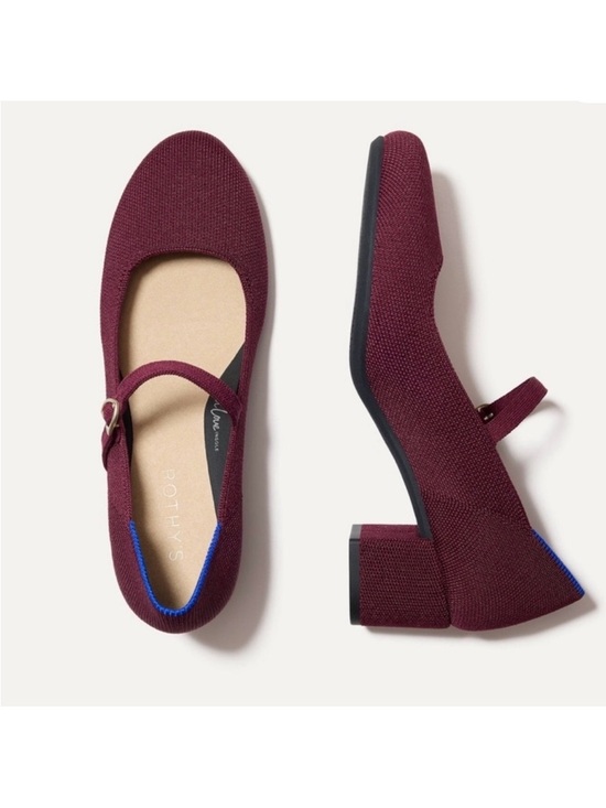 Rothy's Shoes - The Mary Jane Heel in Wine Red 8.5